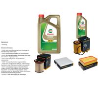 DENCKERMANN Controllo Set 6L CASTROL EDGE 5W-30 C3 Per VW Golf VII Variant