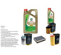 Denckermann Controllo Set 6L castrol edge 5W-30 C3 per VW Lupo 1.4 Tdi