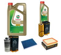 DENCKERMANN Controllo Set 6L CASTROL EDGE 5W-30 C3 Per VW Passat Variant 1.9