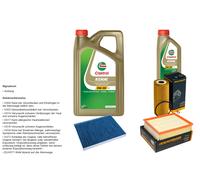DENCKERMANN Controllo set 6L CASTROL EDGE 5W-30 C3 per VW Passat Variant 1.9