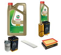 DENCKERMANN Controllo Set 6L CASTROL EDGE 5W-30 C3 Per VW Sharan 1.9 TDI