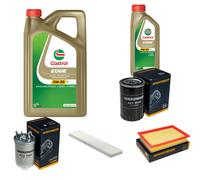 DENCKERMANN Controllo Set 6L CASTROL EDGE 5W-30 C3 Per VW Sharan 1.9 TDI