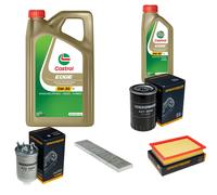 DENCKERMANN Controllo Set 6L CASTROL EDGE 5W-30 C3 Per VW Sharan 1.9 TDI