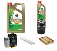 DENCKERMANN Controllo Set 6L CASTROL EDGE 5W-30 C3 Per VW Sharan 1.9 TDI
