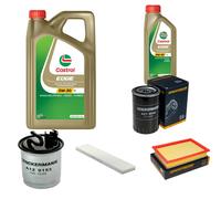 DENCKERMANN Controllo Set 6L CASTROL EDGE 5W-30 C3 Per VW Sharan 1.9 TDI