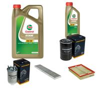 DENCKERMANN Controllo Set 6L CASTROL EDGE 5W-30 C3 Per VW Sharan 1.9 TDI