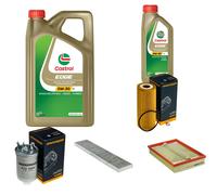DENCKERMANN Controllo Set 6L CASTROL EDGE 5W-30 C3 Per VW Sharan 1.9 TDI