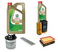 DENCKERMANN Controllo Set 6L CASTROL EDGE 5W-30 C3 Per VW Sharan 1.9 TDI