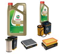 DENCKERMANN Controllo Set 6L CASTROL EDGE 5W-30 C3 Per VW Touran 2.0 TDI
