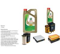 Denckermann Controllo Set 6L castrol edge 5W-30 C3 per VW Touran 2.0 Tdi