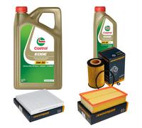 DENCKERMANN Controllo Set 6L CASTROL EDGE 5W-30 C3 Per VW Touran 2.0 TDI