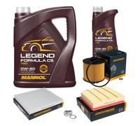 DENCKERMANN Controllo Set 6L MANNOL 0W-20 Per Volvo XC40 1.5 T3 T2