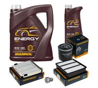 DENCKERMANN Controllo Set 6L MANNOL 5W-30 per Mitsubishi Outlander I 2.0