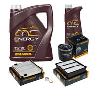DENCKERMANN Controllo Set 6L MANNOL 5W-30 per Mitsubishi Outlander I 2.4