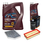 DENCKERMANN Controllo Set 6L MANNOL Ceramic 5W-40 Per Audi A4 Avant 1.8 TFSI