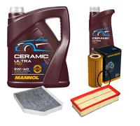 DENCKERMANN Controllo Set 6L MANNOL Ceramic 5W-40 Per Audi A4 Avant 1.8 TFSI