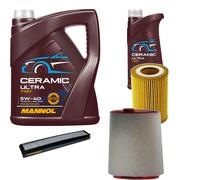 DENCKERMANN Controllo Set 6L MANNOL Ceramic 5W-40 Per BMW 3 Serie 320d 318d