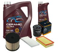 DENCKERMANN Controllo Set 6L MANNOL Ceramic 5W-40 Per Peugeot 807 2.2 HDi
