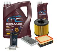 DENCKERMANN Controllo Set 6L MANNOL Ceramic 5W-40 Per Saab 9-3 Cabriolet 1.8