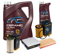 DENCKERMANN Controllo Set 6L MANNOL Ceramic 5W-40 Per VW Tiguan Allspace 2.0