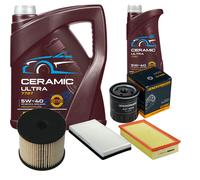 Denckermann Controllo Set 6L mannol Ceramica 5W-40 per Peugeot 406 Break 2.0