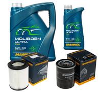 DENCKERMANN Controllo Set 6L MANNOL MOLIBDENO ULTRA 5W-30 Per Honda CR-V II