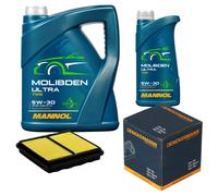 DENCKERMANN Controllo Set 6L MANNOL MOLIBDENO ULTRA 5W-30 Per Honda CRX III