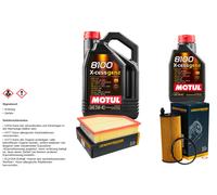 DENCKERMANN Controllo Set 6L MOTUL 8100 X-CESS 5W-40 Per BMW X3 XDRIVE20I