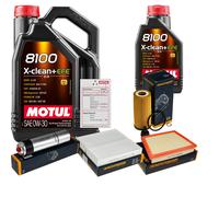 DENCKERMANN Controllo Set 6L MOTUL 8100 X-CLEAN 0W-30 Per BMW 2 Active