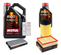 DENCKERMANN Controllo Set 6L MOTUL 8100 X-CLEAN 0W-30 Per Mercedes-Benz