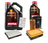 DENCKERMANN Controllo Set 6L MOTUL 8100 X-CLEAN 0W-30 Per Mercedes-Benz