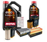 DENCKERMANN Controllo Set 6L MOTUL 8100 X-CLEAN 0W-30 Per VW Golf VI 2.0 TDI
