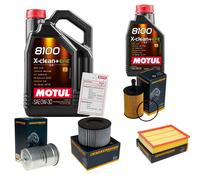 DENCKERMANN Controllo Set 6L MOTUL 8100 X-CLEAN 0W-30 Per VW Transporter IV