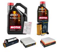 Denckermann Controllo Set 6L Motul 8100 x-Pulire 0W-30 per BMW 2 Active