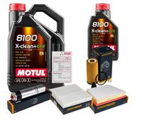 Denckermann Controllo Set 6L Motul 8100 x-Pulire 0W-30 per BMW 2 Attivo