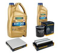 DENCKERMANN Controllo Set 6L RAVENOL 5W-30 per Mazda 6 Station Wagon 2.0 Di