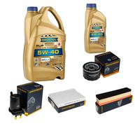 DENCKERMANN Controllo Set 6L RAVENOL 5W-40 per Renault Kangoo 1.5 dCi Kit Olio