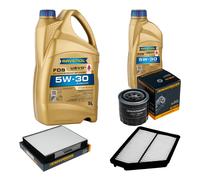 DENCKERMANN Controllo Set 6L RAVENOL FDS 5W-30 per Hyundai Matrix 1.6 1.8