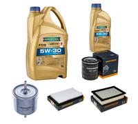 DENCKERMANN Controllo Set 6L RAVENOL FDS 5W-30 per Mazda Tribute 2.3 AWD