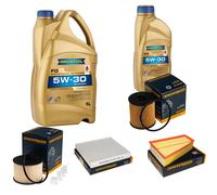DENCKERMANN Controllo Set 6L RAVENOL FO 5W-30 per Ford S-Max 2.0 TDCi Galaxy