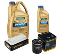 DENCKERMANN Controllo Set 6L RAVENOL FO 5W-30 per Toyota Yaris Verso 1.3 1.5