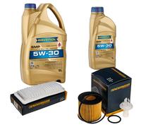DENCKERMANN Controllo Set 6L RAVENOL SMP 5W-30 per Daihatsu Sirion 1.5