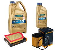 DENCKERMANN Controllo Set 6L RAVENOL SMP 5W-30 per Jeep Cherokee 2.0 CRD 4x4