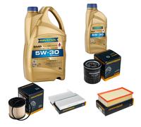 DENCKERMANN Controllo Set 6L RAVENOL SMP 5W-30 per Peugeot 308 SW II Kit Olio