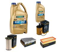 DENCKERMANN Controllo Set 6L RAVENOL SMP Olio 5W-30 per VW Golf VI 2.0 TDI