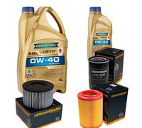 DENCKERMANN Controllo Set 6L RAVENOL SSL 0W-40 per VW Transporter IV Bus 2.0