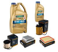 DENCKERMANN Controllo Set 6L RAVENOL Turbo VST 5W-40 per Peugeot 208