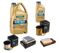 DENCKERMANN Controllo Set 6L RAVENOL Turbo VST 5W-40 per Peugeot 208