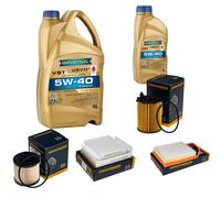 DENCKERMANN Controllo Set 6L RAVENOL Turbo VST 5W-40 per Peugeot 208