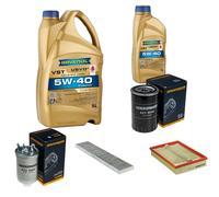 DENCKERMANN Controllo Set 6L RAVENOL Turbo VST 5W-40 per VW Sharan 1.9 TDI
